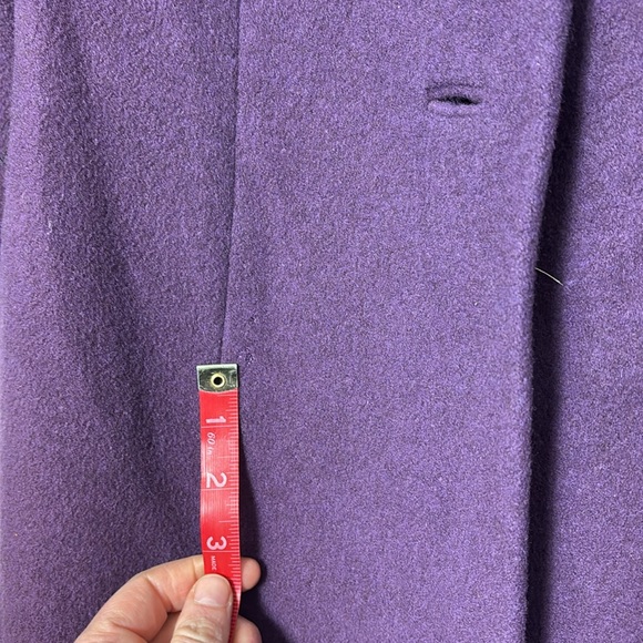 100% Cashmere Coat Vintage by Gallant in Purple szS - Picture 10 of 12